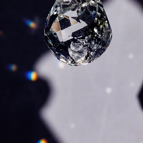 Deep Solitaire Faceted Pendant